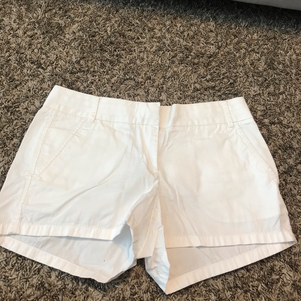 White J crew shorts